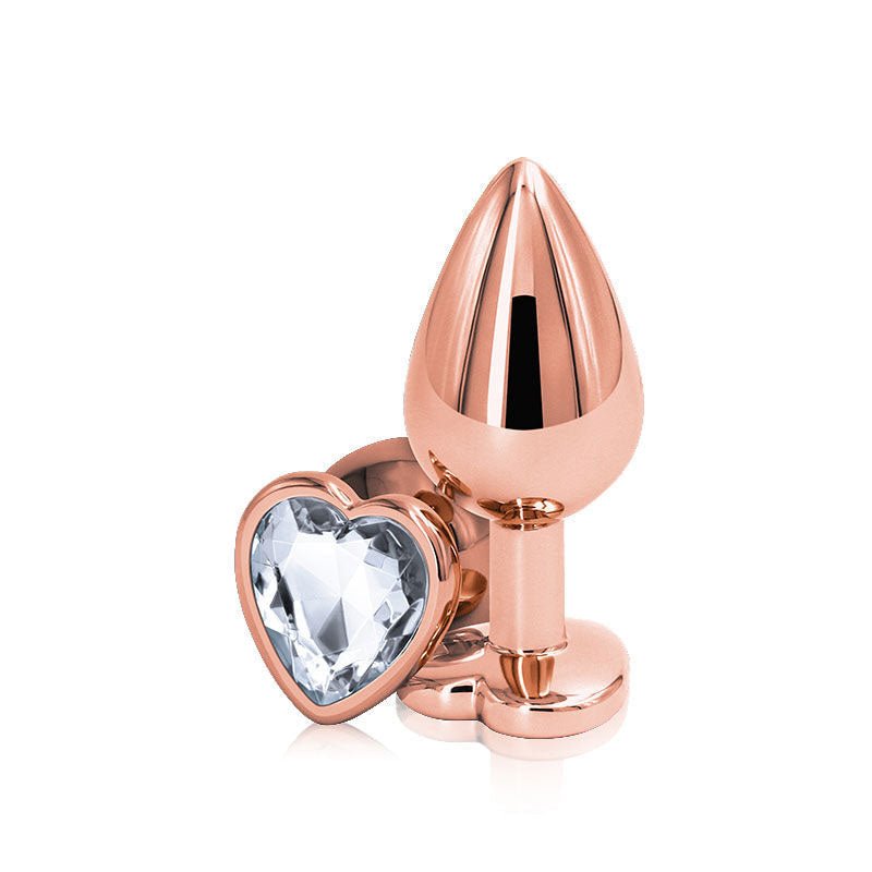 Rear assets - rose gold - crystal heart - M, Product front view  | Flirtybay.com.au