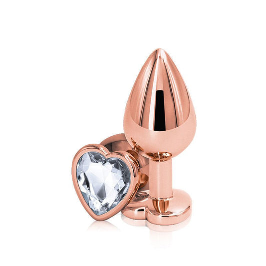 Rear assets - rose gold - crystal heart - M, Product front view  | Flirtybay.com.au