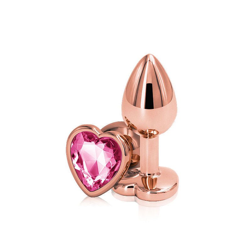 Rear assets - rose gold - pink heart - S, Product front view  | Flirtybay.com.au