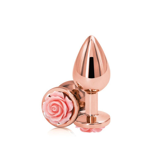 Rear assets rose - pink butt plug -  M, Product front view  | Flirtybay.com.au