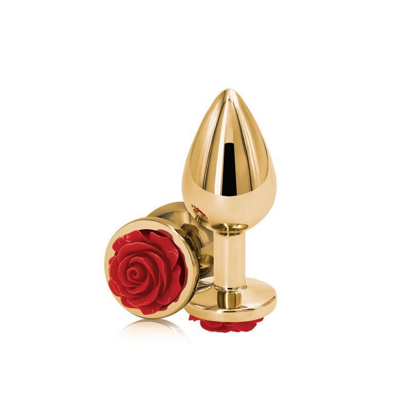 Rear assets rose - red butt plug - Product front view  | Flirtybay.com.au