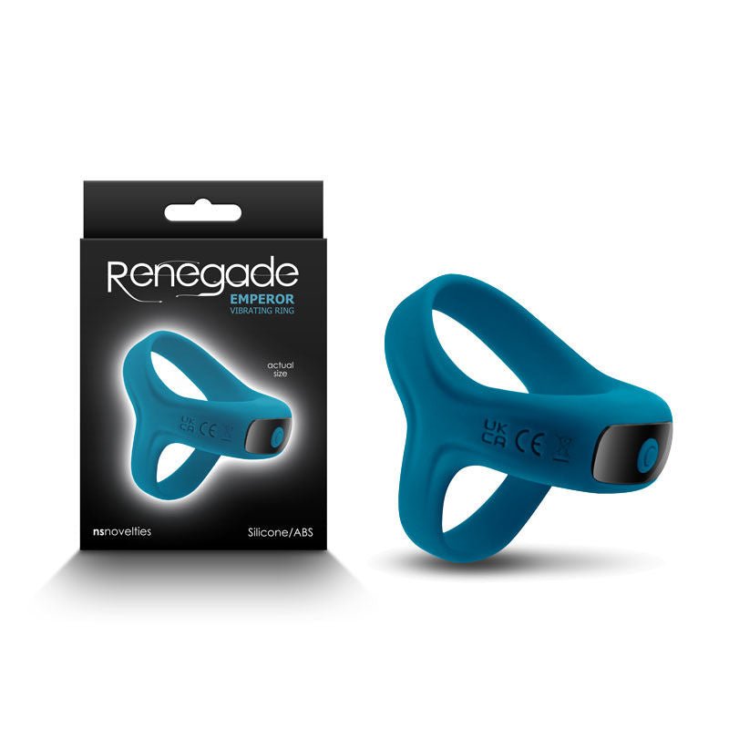 Renegade emperor - vibrating cock ring - Product front view and box front view | Flirtybay.com.au