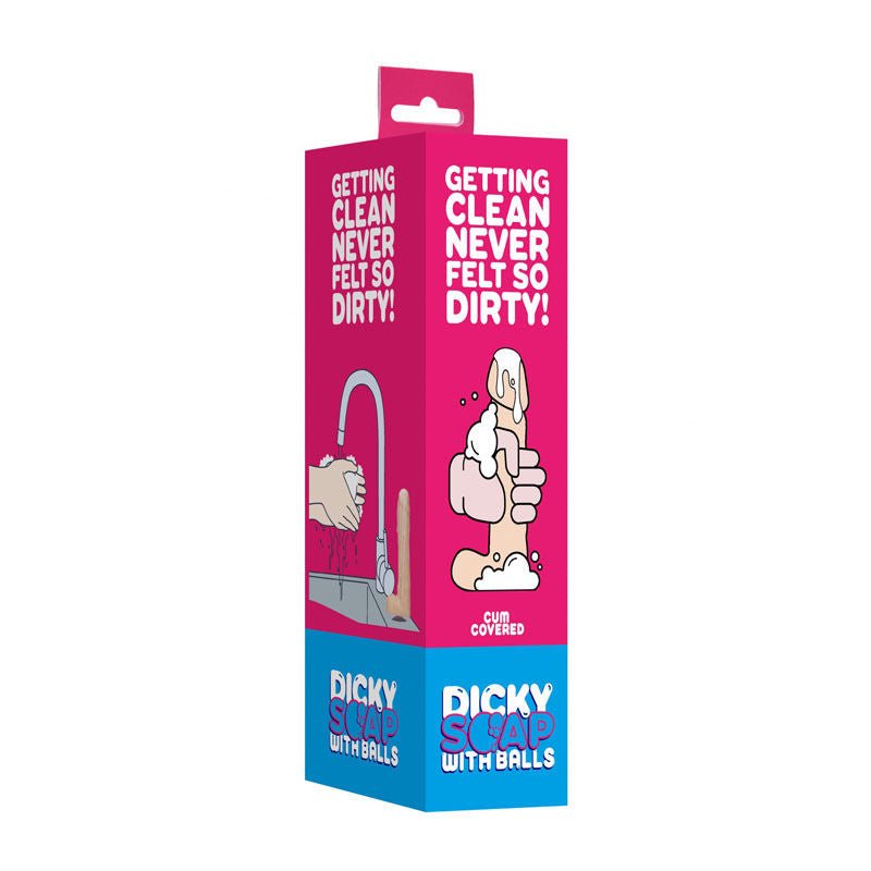 S-line dicky soap with balls - cum covered -  box front view | Flirtybay.com.au