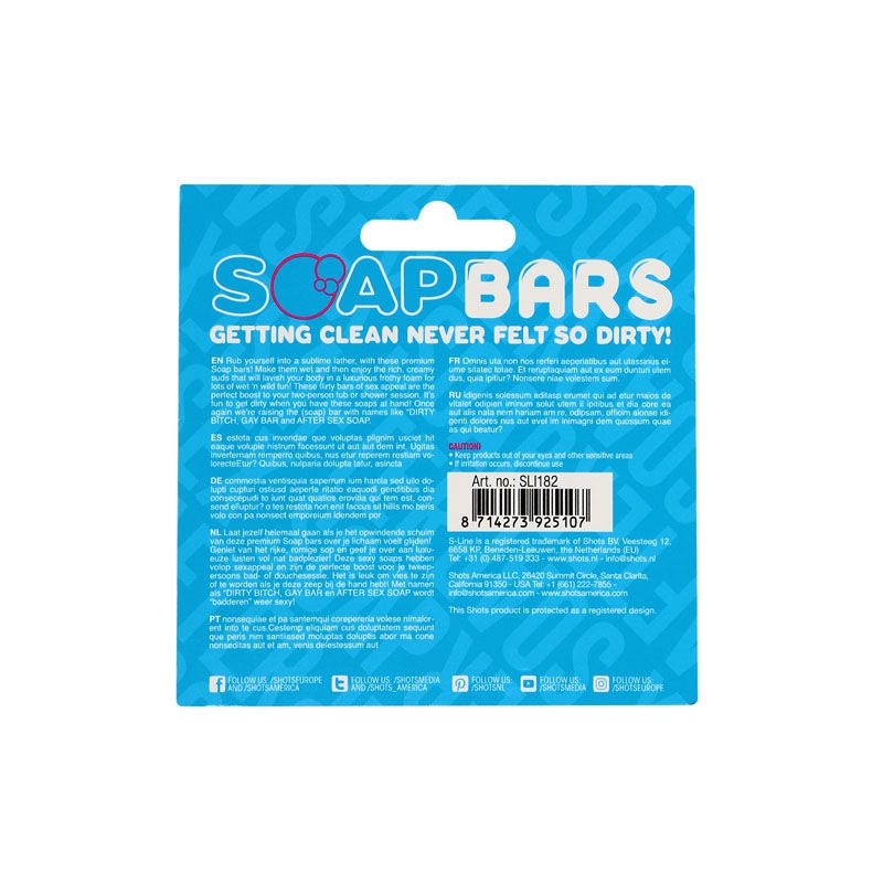 S-line soap bar  - blue, Product back view  | Flirtybay.com.au