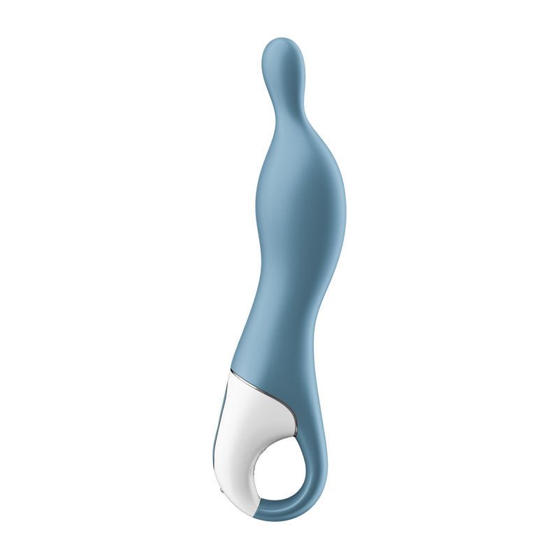 Satisfyer - a-mazing 1- a-spot stimulator - Blue, Product side two view  | Flirtybay.com.au