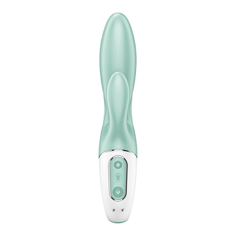 Satisfyer - air pump bunny 5 - inflatable rabbit vibrator - Product front view, focus on buttons  | Flirtybay.com.au