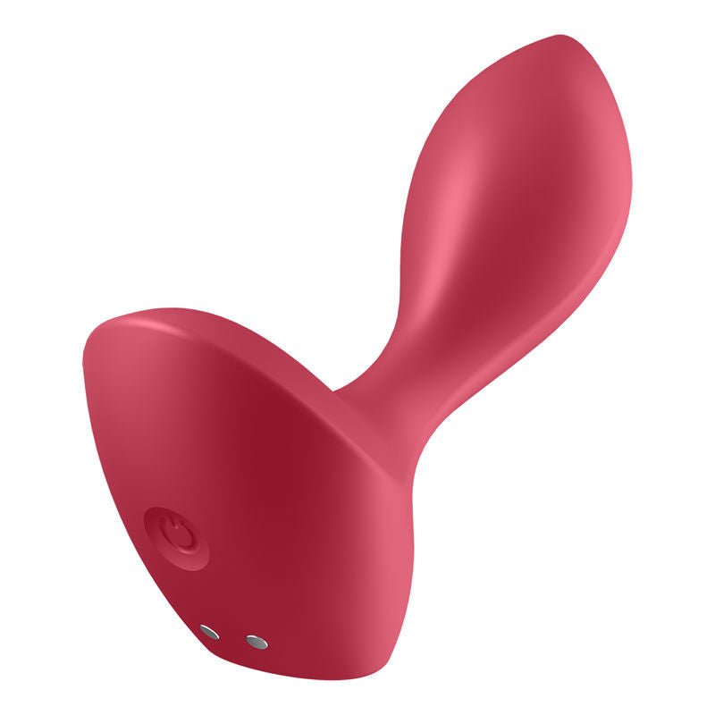 Satisfyer - backdoor lover - vibrating butt plug - Red, Product bottom view  | Flirtybay.com.au