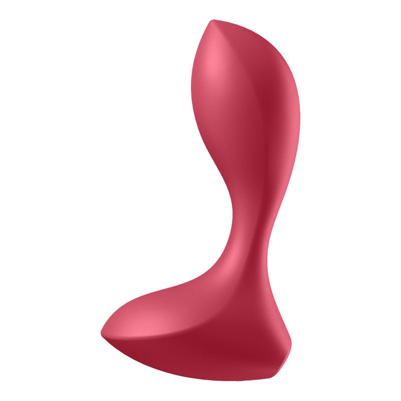 Satisfyer - backdoor lover - vibrating butt plug - Red, Product front view  | Flirtybay.com.au