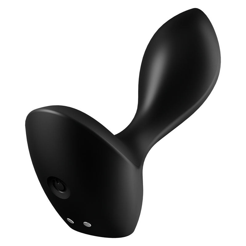 Satisfyer - backdoor lover - vibrating butt plug - black, Product bottom view  | Flirtybay.com.au