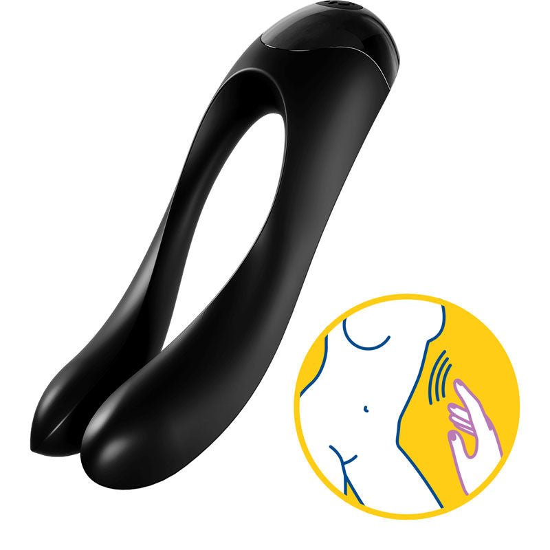 Satisfyer - candy cane - clitoral vibrator - Product side view  | Flirtybay.com.au