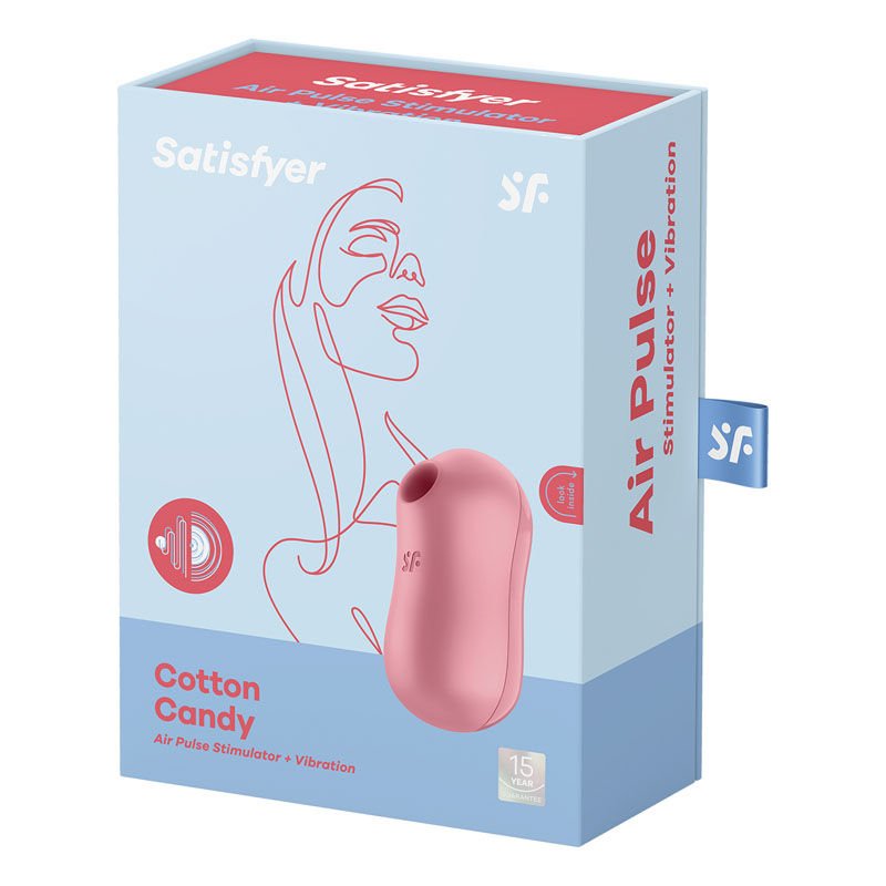 Satisfyer cotton candy - clitoral suction stimulator -  box side view | Flirtybay.com.au