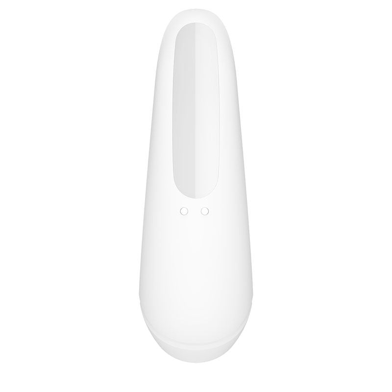 Satisfyer - curvy 1+ app controlled clitoral suction stimulator - white, Product back view  | Flirtybay.com.au