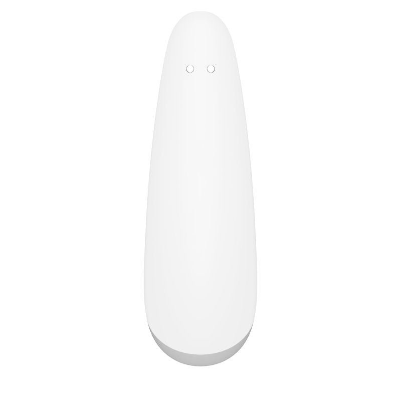 Satisfyer curvy 2+ app controlled clitoral suction stimulator - white, Product back view  | Flirtybay.com.au