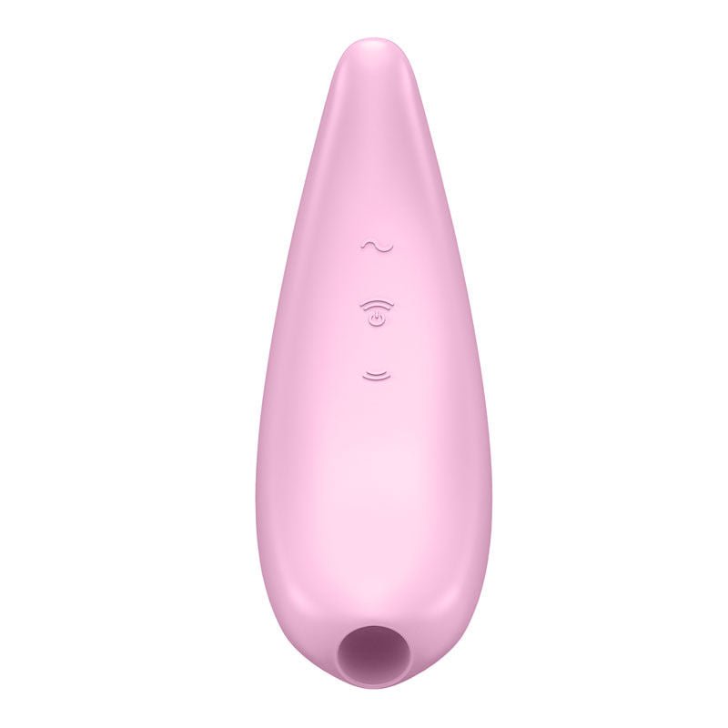 Satisfyer - curvy 3 app controlled clitoral suction stimulator - Pink, Product front view  | Flirtybay.com.au