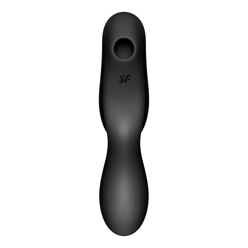 Satisfyer - curvy trinity 2 - clitoral suction stimulator - Black, Product front view  | Flirtybay.com.au