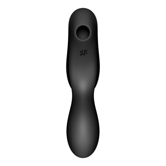 Satisfyer - curvy trinity 2 - clitoral suction stimulator - Black, Product front view  | Flirtybay.com.au