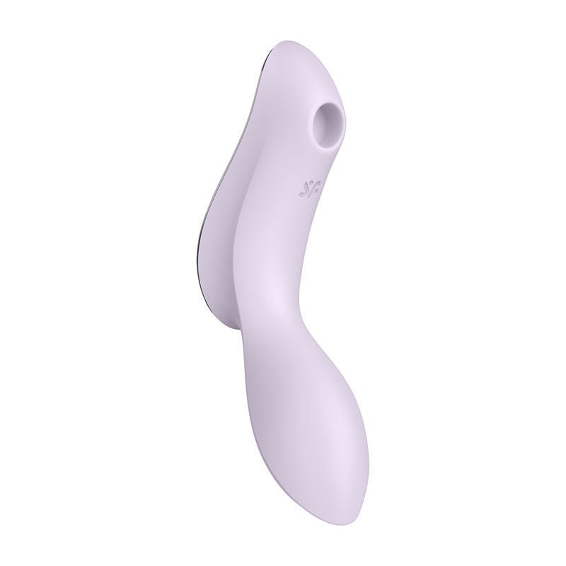 Satisfyer - curvy trinity 2 - clitoral suction stimulator - purple, Product side view  | Flirtybay.com.au