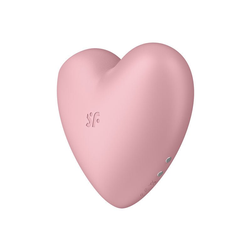 Satisfyer - cutie heart - clitoral suction stimulator - Pink, Product side view  | Flirtybay.com.au
