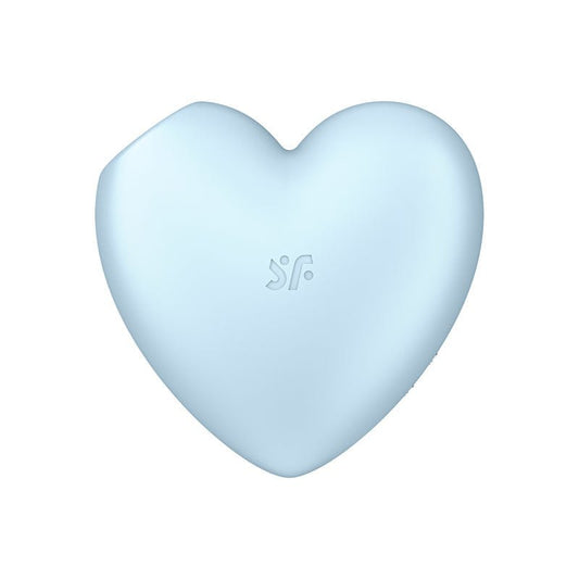 Satisfyer - cutie heart - clitoral suction stimulator - blue, Product front view  | Flirtybay.com.au