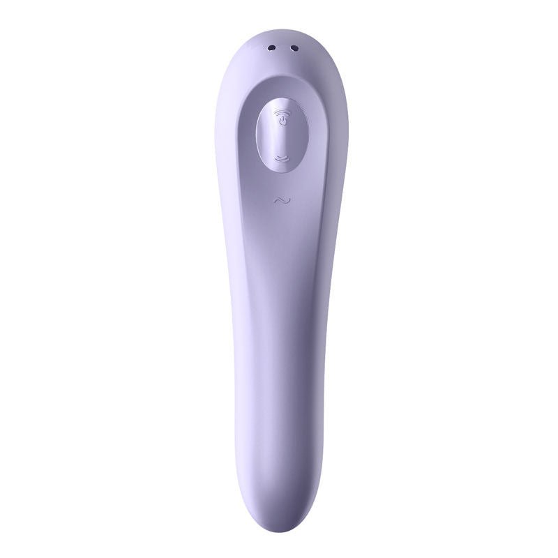 Satisfyer - dual pleasure - clitoral suction stimulator - lilac, Product back view  | Flirtybay.com.au