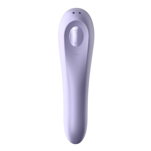 Satisfyer - dual pleasure - clitoral suction stimulator - lilac, Product back view  | Flirtybay.com.au