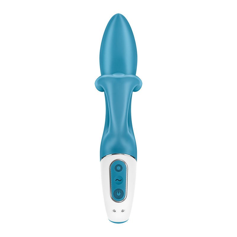 Satisfyer - embrace me - rabbit vibrator - blue, Product front view  | Flirtybay.com.au