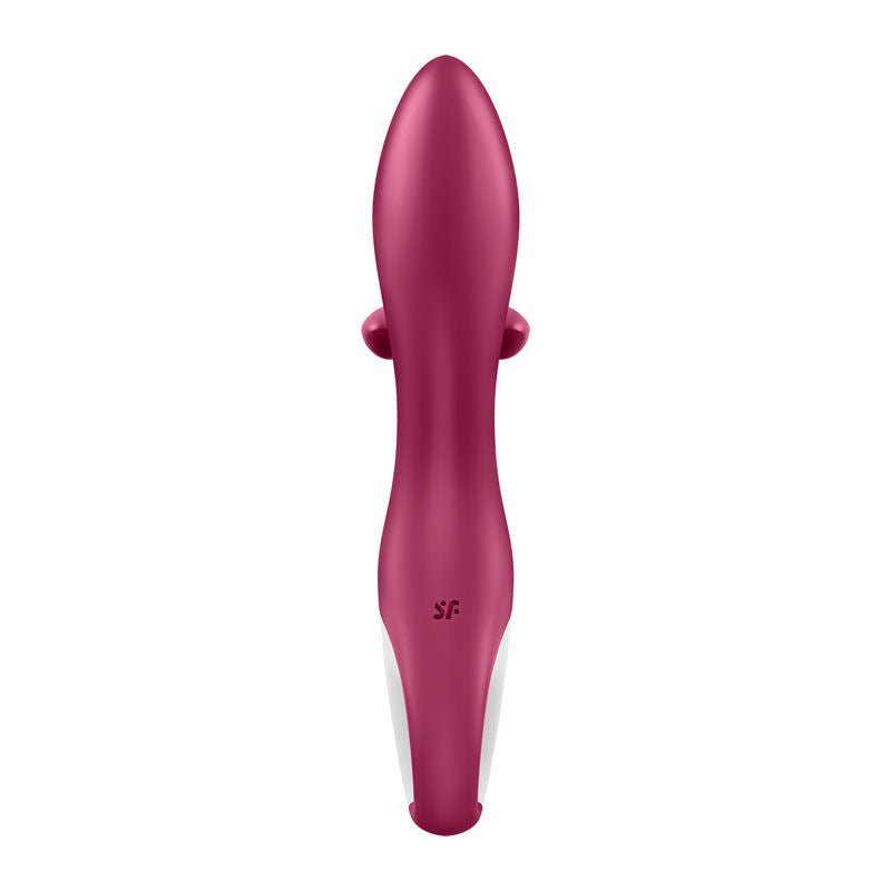 Satisfyer - embrace me - rabbit vibrator - red, Product back view  | Flirtybay.com.au
