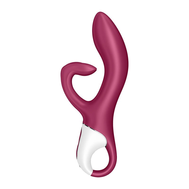 Satisfyer - embrace me - rabbit vibrator - red, Product side two view  | Flirtybay.com.au