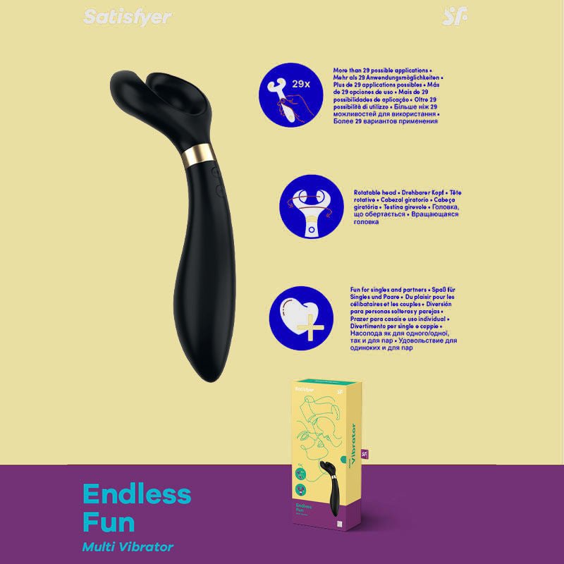 Satisfyer - endless fun - g-spot vibrator - black, Product side view  | Flirtybay.com.au