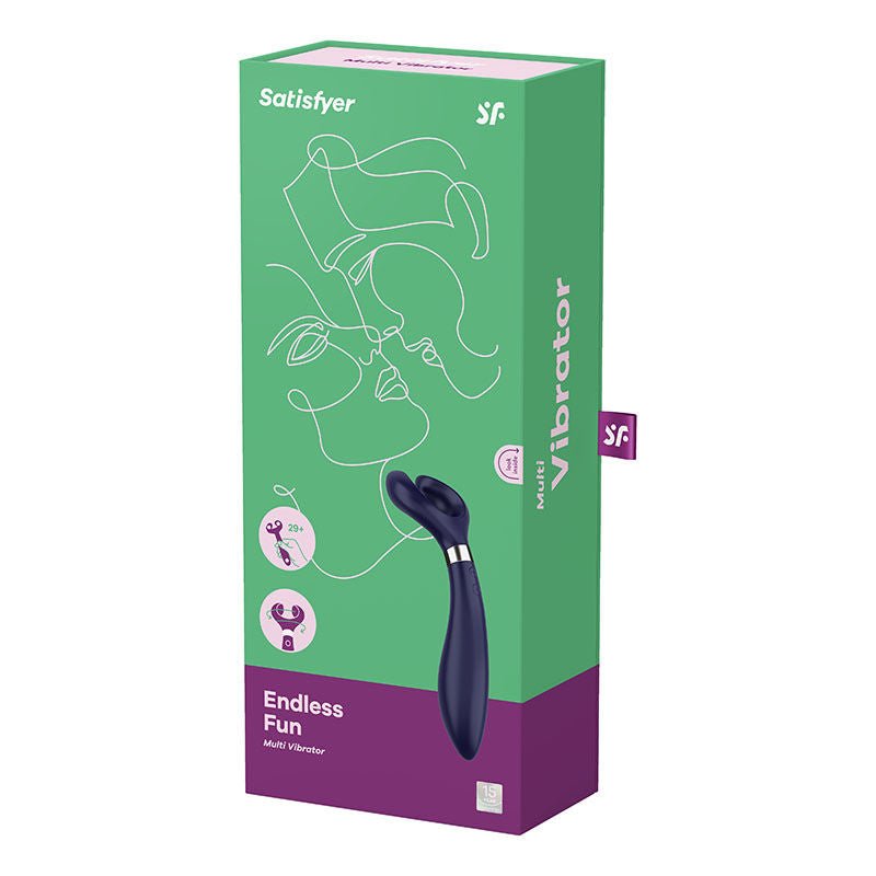 Satisfyer - endless fun - g-spot vibrator -  blue, box side view | Flirtybay.com.au