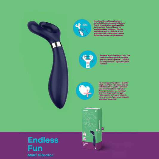Satisfyer - endless fun - g-spot vibrator - blue, Product side two view  | Flirtybay.com.au