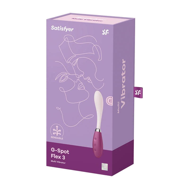 Satisfyer - g-spot flex 3 - g-spot vibrator -  Pink, box side view | Flirtybay.com.au
