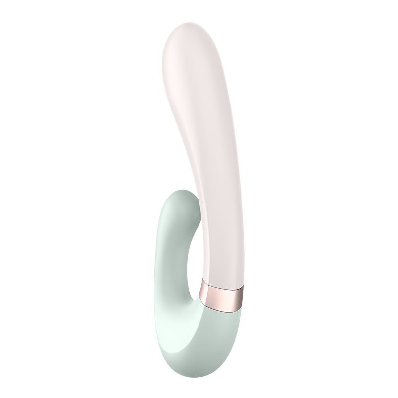 Satisfyer - heat wave - app controlled rabbit vibrator - Green, Product side view  | Flirtybay.com.au