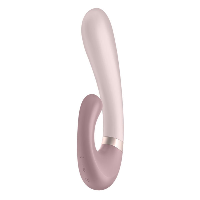 Satisfyer - heat wave - app controlled rabbit vibrator - Pink, Product side view  | Flirtybay.com.au