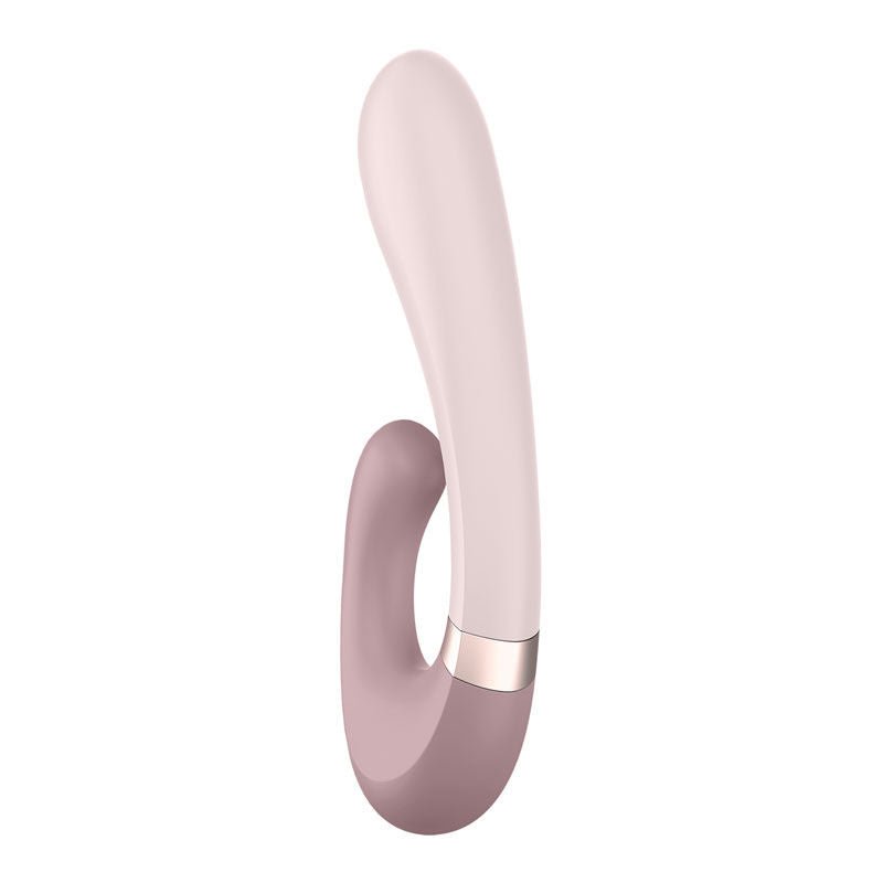 Satisfyer - heat wave - app controlled rabbit vibrator - Pink, Product side three view  | Flirtybay.com.au