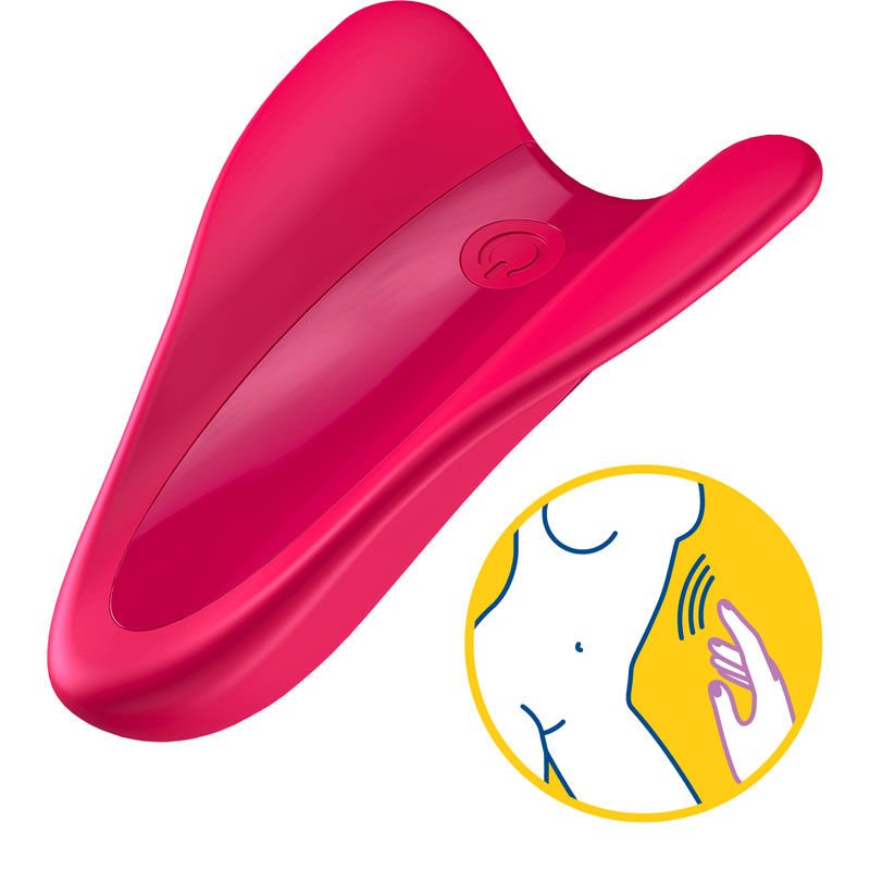 Satisfyer - high fly - finger vibrator - Product side view  | Flirtybay.com.au