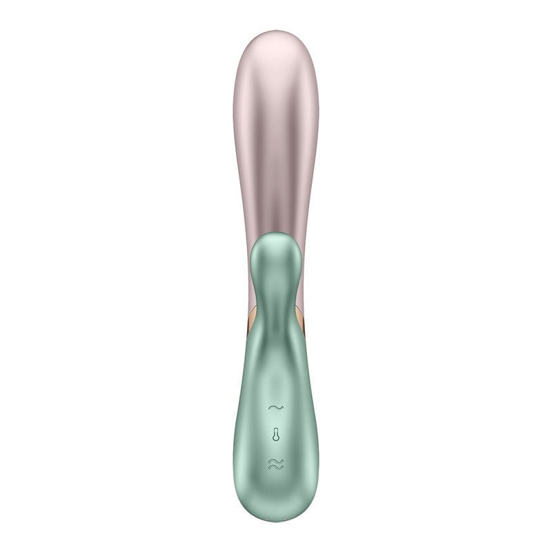Satisfyer - hot lover - app controlled rabbit vibrator - Green-Product front view  | Flirtybay.com.au