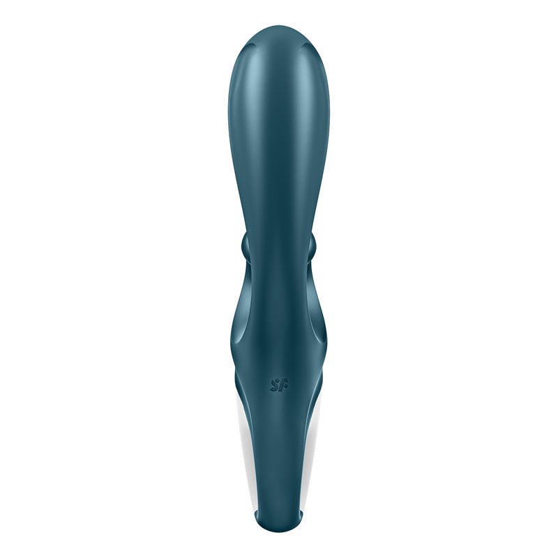 Satisfyer - hug me - controlled rabbit vibrator - Blue, Product back view  | Flirtybay.com.au