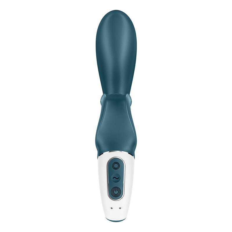Satisfyer - hug me - controlled rabbit vibrator - Blue, Product front view  | Flirtybay.com.au
