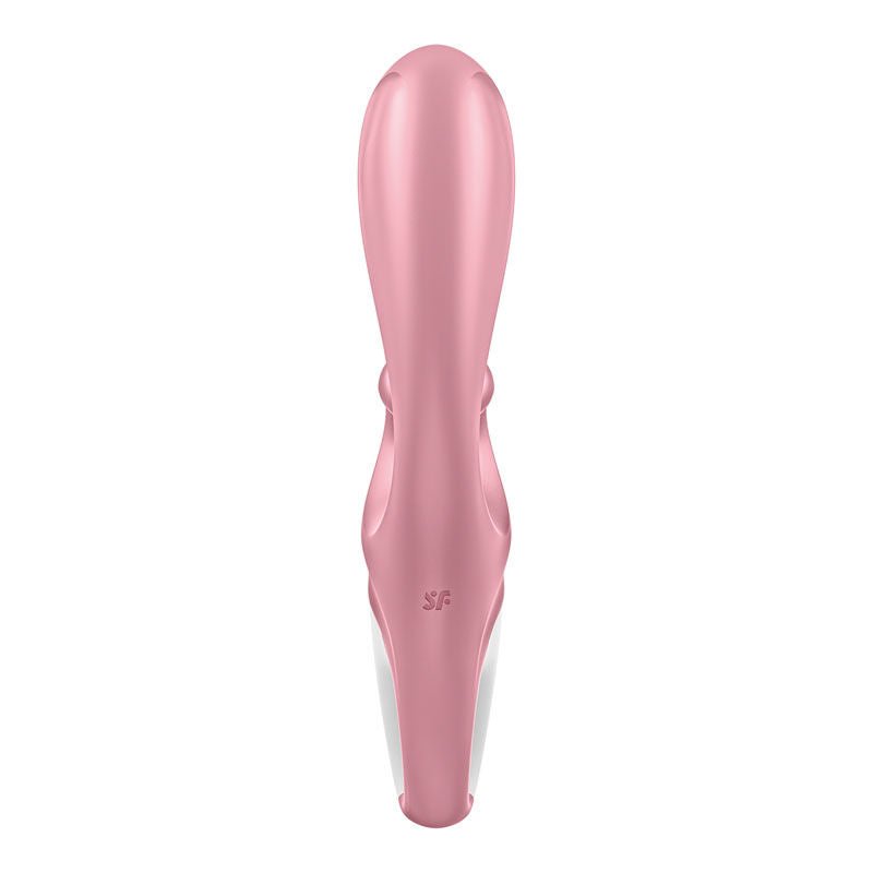 Satisfyer - hug me - controlled rabbit vibrator - pink, Product back view  | Flirtybay.com.au