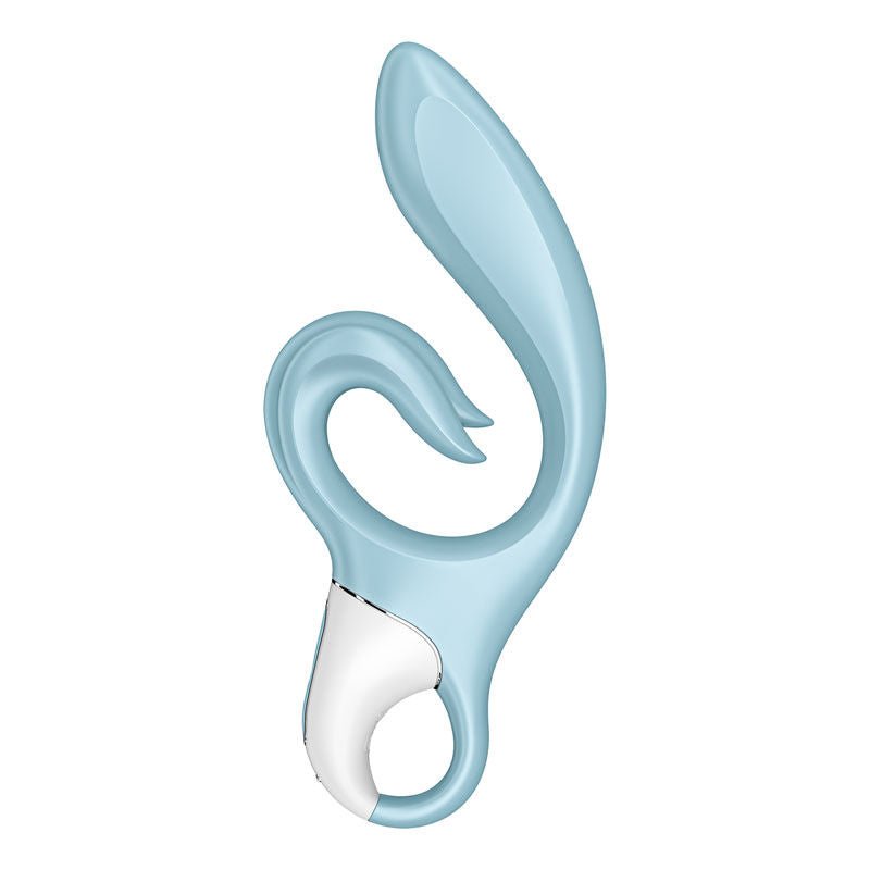 Satisfyer - love me - rabbit vibrator - blue-Product top view  | Flirtybay.com.au