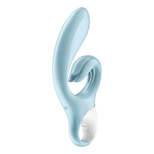 Satisfyer - love me - rabbit vibrator - blue-Product right side view  | Flirtybay.com.au