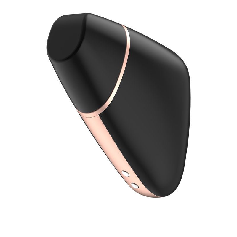 Satisfyer - love triangle - controlled clitoral suction stimulator - Black, Product side three view  | Flirtybay.com.au