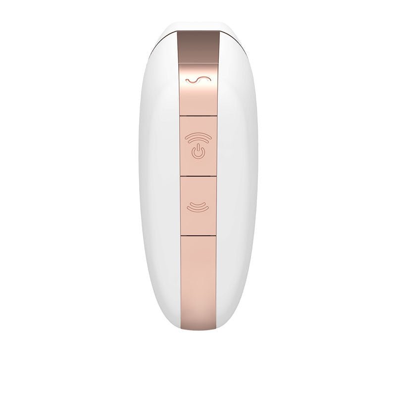 Satisfyer - love triangle - controlled clitoral suction stimulator - white, Product back view  | Flirtybay.com.au