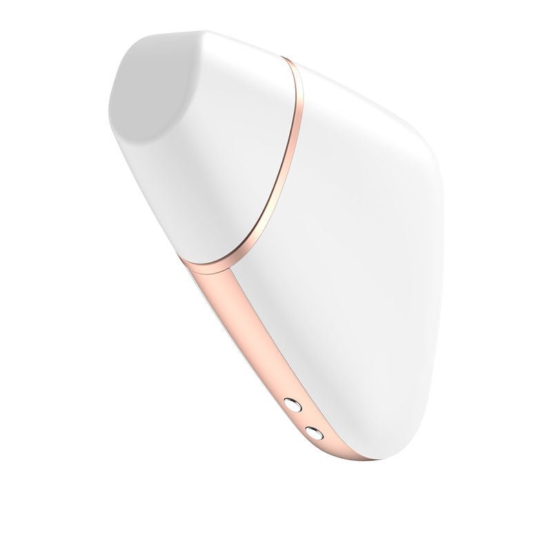 Satisfyer - love triangle - controlled clitoral suction stimulator - white, Product side view  | Flirtybay.com.au