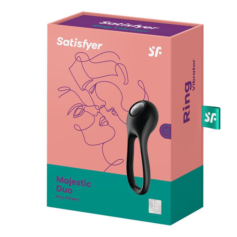 Satisfyer - majestic duo - vibrating cock ring -  box side view | Flirtybay