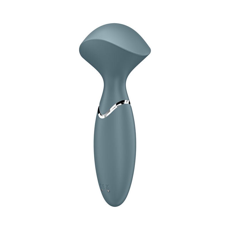 Satisfyer - mini wand-er - clitoral vibrator - Grey, Product side two view  | Flirtybay.com.au