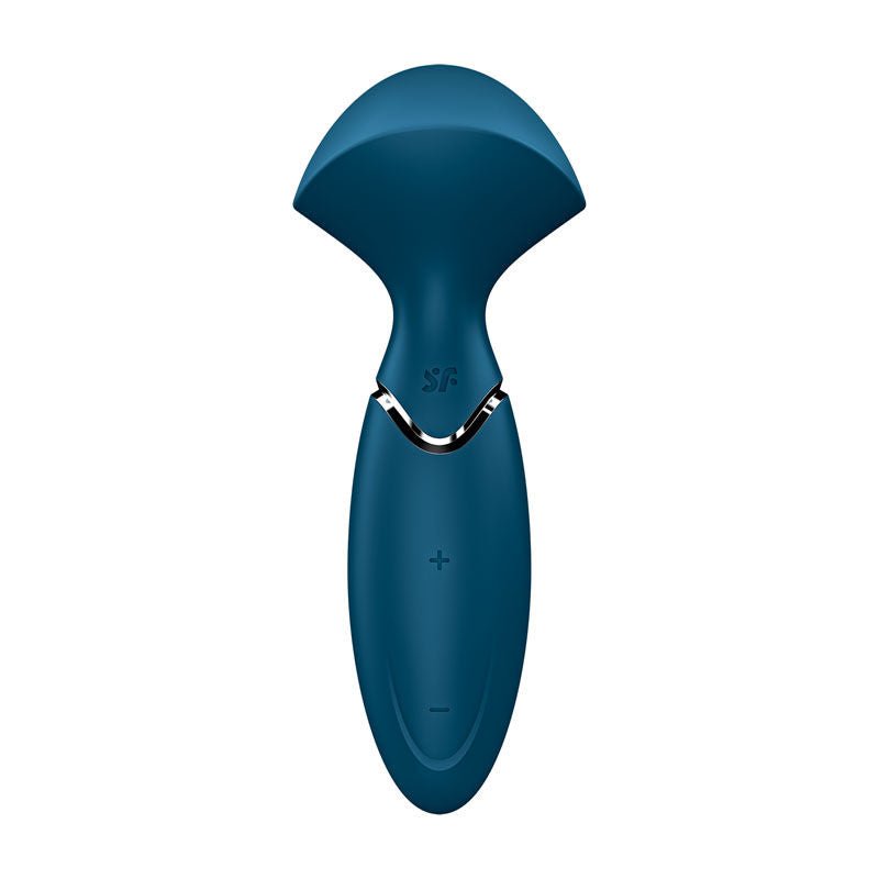 Satisfyer - mini wand-er - clitoral vibrator - blue, Product front view  | Flirtybay.com.au