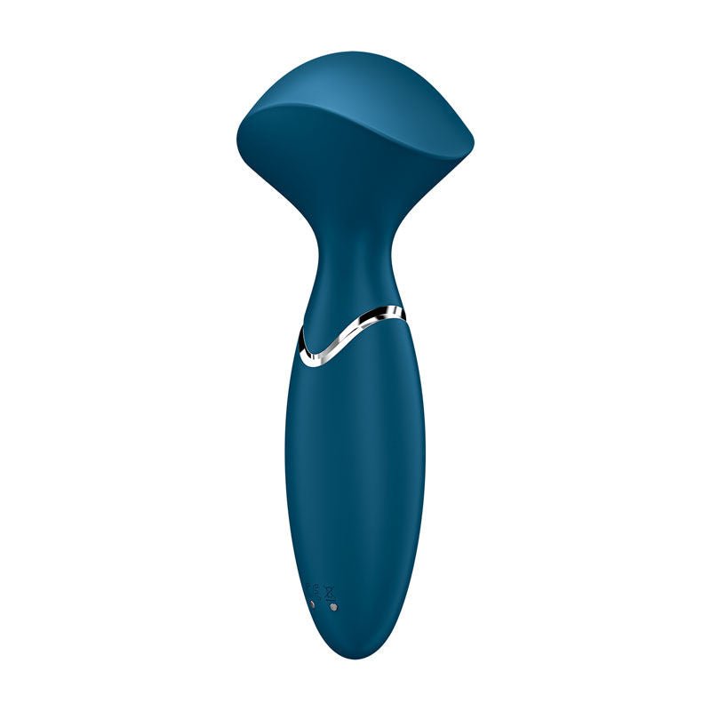 Satisfyer - mini wand-er - clitoral vibrator - blue, Product side view  | Flirtybay.com.au