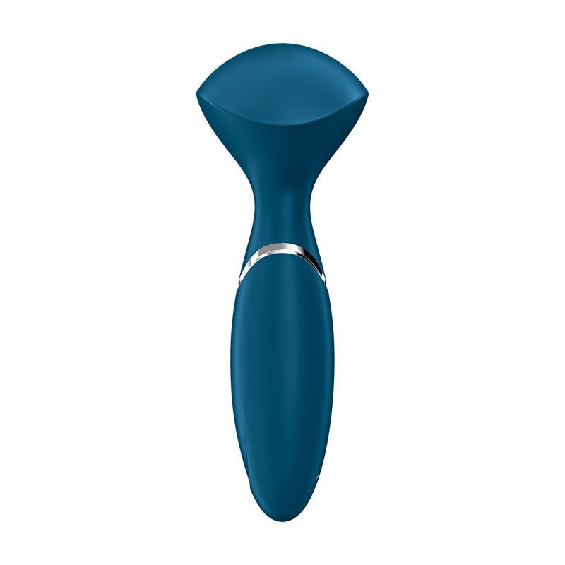 Satisfyer - mini wand-er - clitoral vibrator - blue, Product side two view  | Flirtybay.com.au
